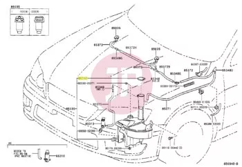 TOYOTA 85316-42011 - CAP, WASHER, TANK