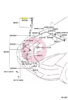 TOYOTA 85316-42011 - CAP, WASHER, TANK