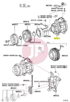 TOYOTA 88320-60750 - COMPRESSOR ASSY
