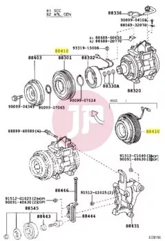 TOYOTA 88410-6A040 - CLUTCH ASSY, MAGNET