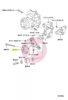 TOYOTA 88440-26090 - Klíma feszítő szíjtárcsa