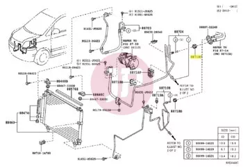 TOYOTA 88718-2D140 - Klímacső bilincs