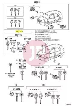 TOYOTA 89070-0K674 - TRANSMITTER ASSY  DO