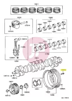 TOYOTA 90105-12169 - Peremes csavar, lendkerék