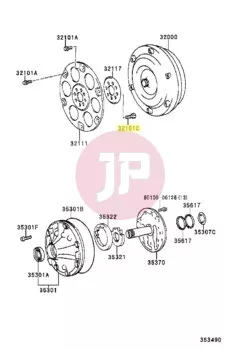 TOYOTA 90105-13010 - BOLT, FLANGE