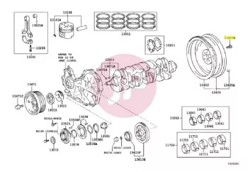 TOYOTA 90105-13010 - BOLT, FLANGE