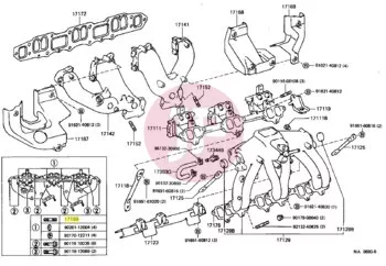 TOYOTA 90116-10171 - Kipufogó tőcsavar