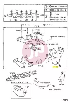TOYOTA 90126-10006 - STUD, HEX LOBUL