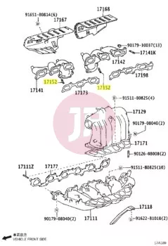 TOYOTA 90126-10006 - STUD, HEX LOBUL