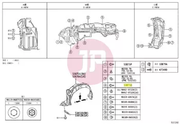 TOYOTA 90159-60431 - Bumper Screw with Washer