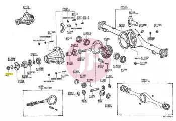 TOYOTA 90179-20018 - Biztosító anya, differenciálmű behajtás