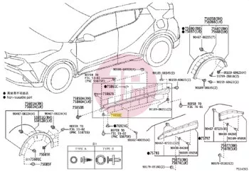 TOYOTA 90189-06211 - GROMMET, SCREW