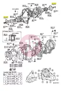 TOYOTA 90201-20005 - Alátét, kúpkerék