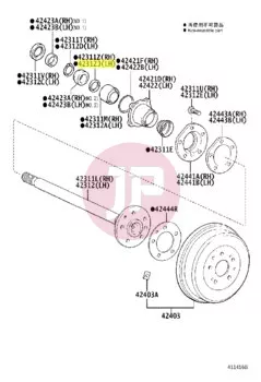 TOYOTA 90208-48002 - Kúpos alátét, hátsó féltengely