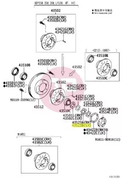 TOYOTA 90215-42025 - Kerékcsapágy biztosító alátét