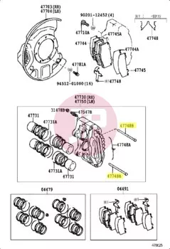 TOYOTA 90240-06016 - PIN, W/HOLE (FOR FRONT DISC BRAKE ANTI-RATTLE)