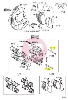 TOYOTA 90240-06016 - PIN, W/HOLE (FOR FRONT DISC BRAKE ANTI-RATTLE)