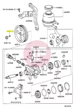 TOYOTA 90280-05008 - KEY CRNKSHAFT