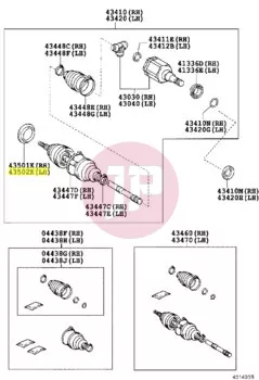 TOYOTA 90304-T0001 - SEAL, DUST