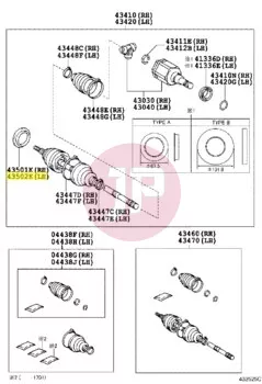 TOYOTA 90304-T0001 - SEAL, DUST