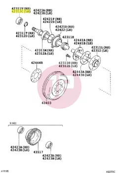 TOYOTA 90310-T0006 - Kerékagy szimering