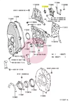 TOYOTA 90311-32019 - Szimering, motor