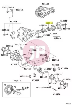 TOYOTA 90311-38047 - Szimering differenciálmű behajtás