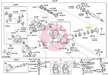 TOYOTA 90311-41009 - Szimering, differenciálmű behajtás