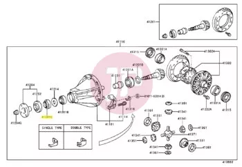 TOYOTA 90311-45028 - Szimering, differenciálmű behajtás