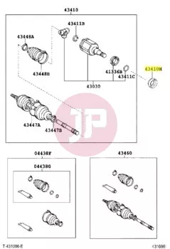 TOYOTA 90311-47013 - Szimering, differenciálmű