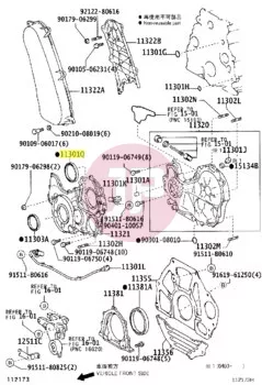 TOYOTA 90311-65003 - Crankshaft Oil Seal