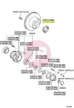TOYOTA 90311-70011 - Szimering, kerékagy