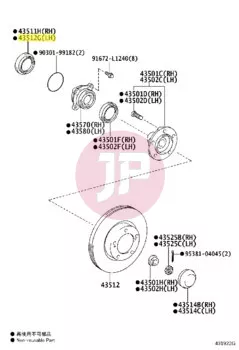 TOYOTA 90316-83001 - Szimering, kerékagy