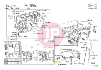 TOYOTA 90341-12012 - Olajleeresztő csavar