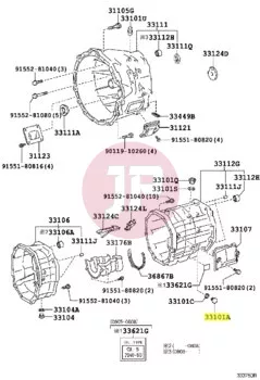 TOYOTA 90341-18006 - Zárócsavar, váltó, differenciálmű
