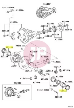 TOYOTA 90366-75001 - BEARING, TAPERE