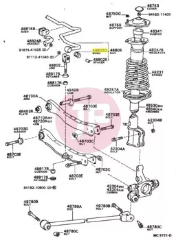 TOYOTA 90385-11021 - BUSH,STABILIZE