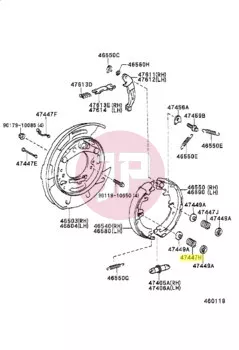TOYOTA 90501-16053 - Fékpofa rögzítő rugó