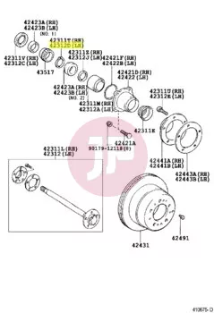 TOYOTA 90520-44038 - RING, SNAP