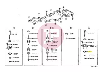 TOYOTA 90561-10014 - Karosszéria tartó bak alátét