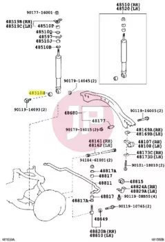 TOYOTA 90903-89016 - Lengéscsillapító szilent