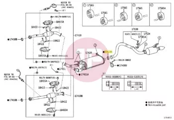 TOYOTA 90917-06093 - GASKET, EXHAUST PIPE