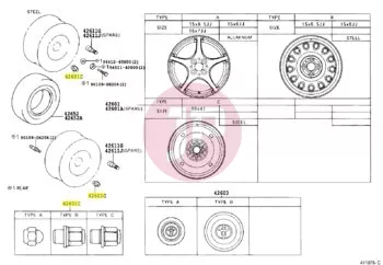 TOYOTA 90942-01082 - NUT, HUB