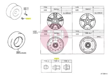TOYOTA 90942-01082 - MUTTER