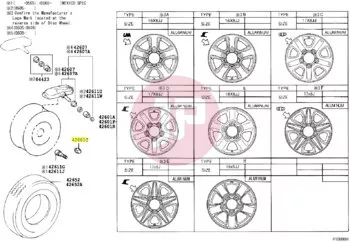 TOYOTA 90942-01103 - NUT, HUB W/WASH