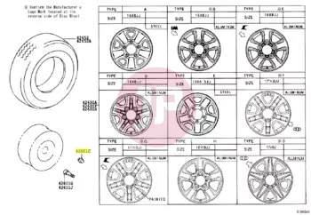 TOYOTA 90942-01103 - NUT, HUB W/WASH
