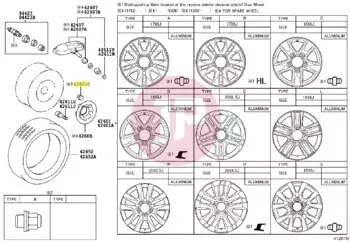 TOYOTA 90942-01103 - Kerékanya alátéttel