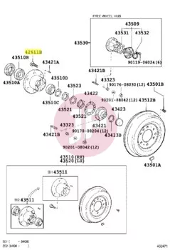 TOYOTA 90942-02052 - Kerék tőcsavar