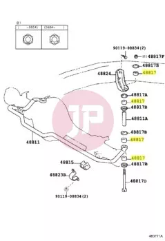 TOYOTA 90948-01003 - CUSHION, SHOCK ABSORBER