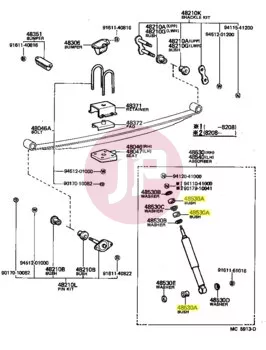 TOYOTA 90948-01003 - CUSHION, SHOCK ABSORBER
